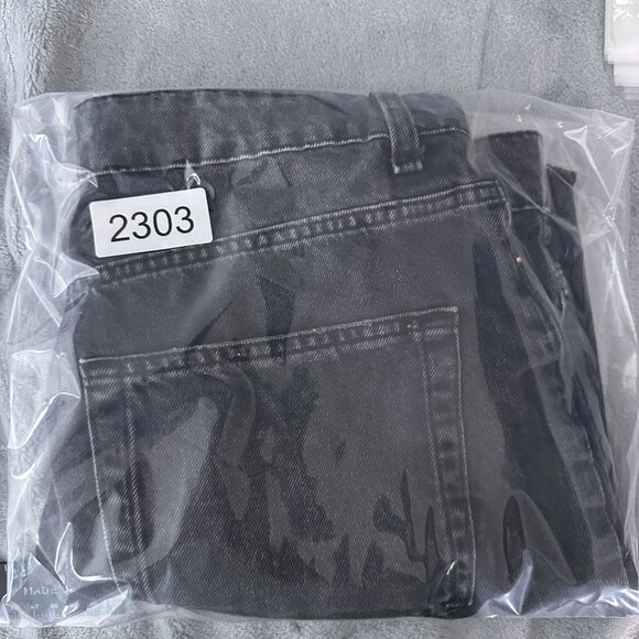 Divided by H&M Cut Off Jean Shorts Womens Size 10 Distressed High Rise Black - Picture 10 of 10